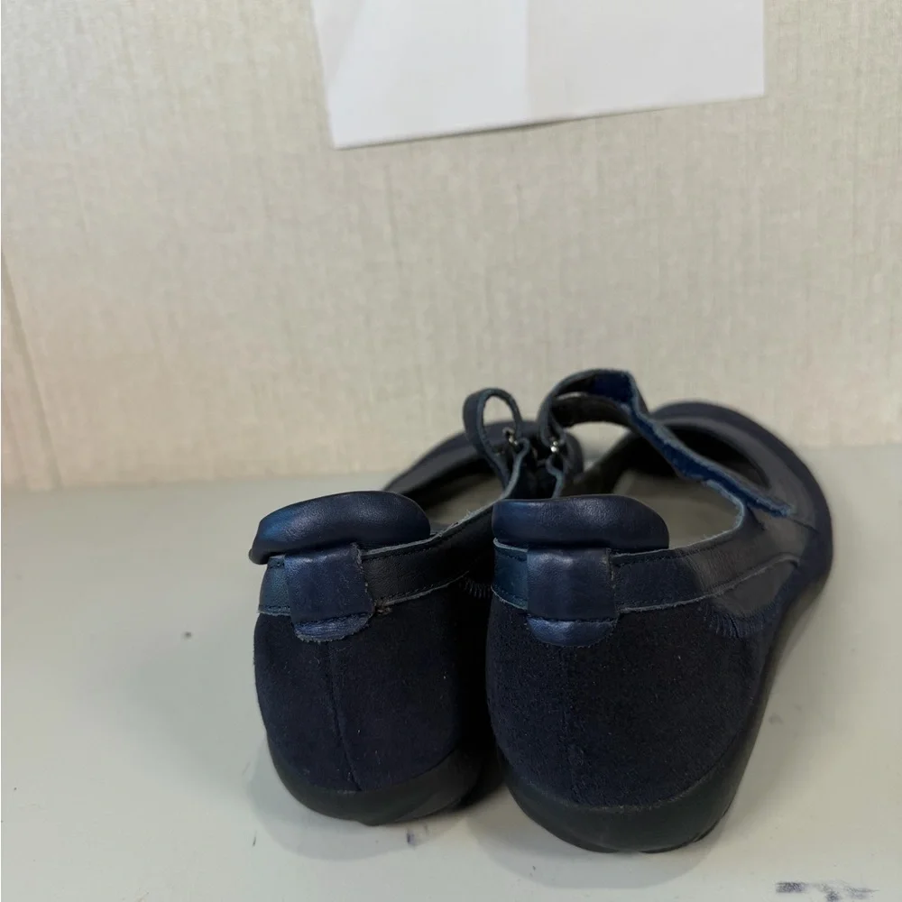 NAOT Kirei 41/ 10 Navy Blue Suede + Leather‎ Mary Janes Flats Comfort Shoes